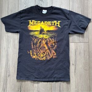 2006 Megadeth Y2K Faded Black Medium Vintage Black Shirt